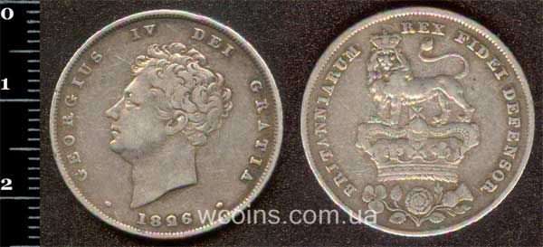 Монета Великобритания шиллинг 1826