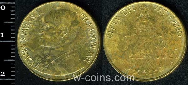Монета Ватикан 20 лир 1980