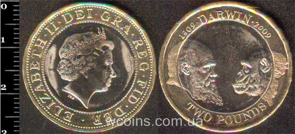 Монета Великобритания 2 фунта 2009