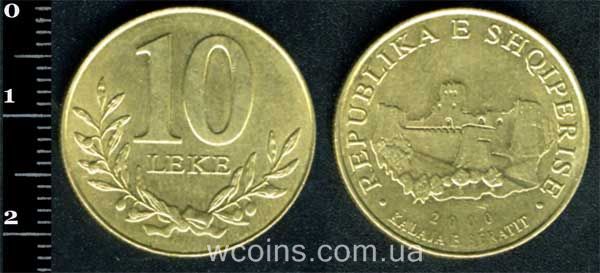 Монета Албания 10 лек 2000