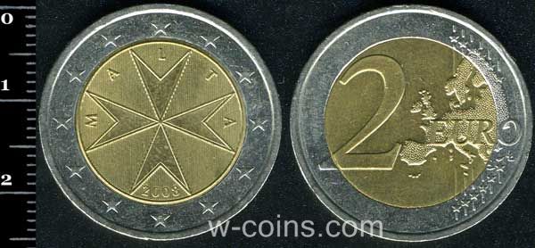 Монета Мальта 2 евро 2008