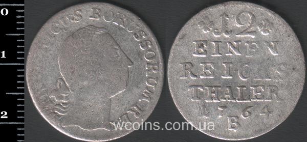 Монета Пруссия 1/12 талера 1764