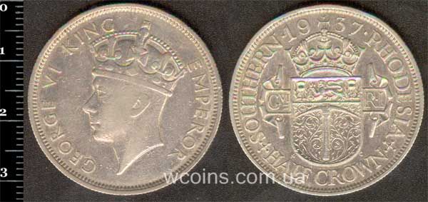 Монета Зимбабве 1/2 кроны 1937