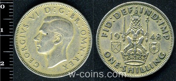 Монета Великобритания 1 шиллинг 1948