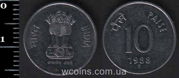 Монета Индия 10 пайс 1988