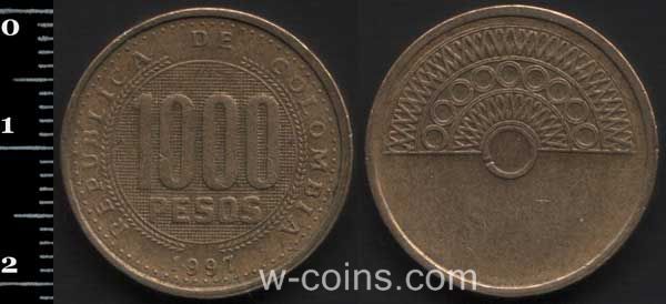 Монета Колумбия 1000 песо 1997