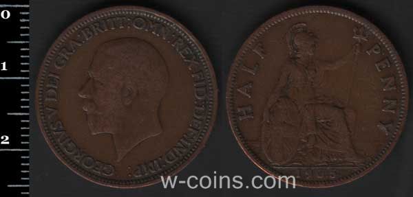 Монета Великобритания 1/2 пенни 1935