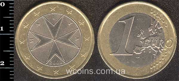 Монета Мальта 1 евро 2008