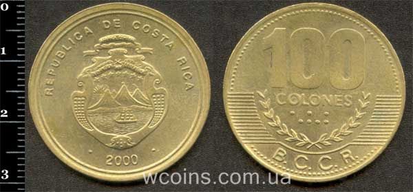 Монета Коста Рика 100 колонов 2000