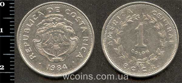 Монета Коста Рика 1 колон 1984