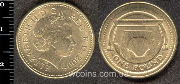 Монета Великобритания 1 фунт 2006