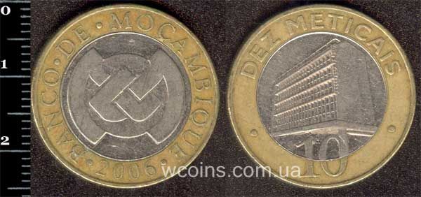 Монета Мозамбик 10 метикал 2006