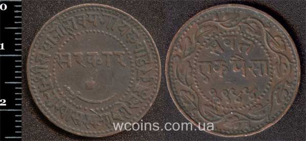 Монета Индия 1 пайс 1887