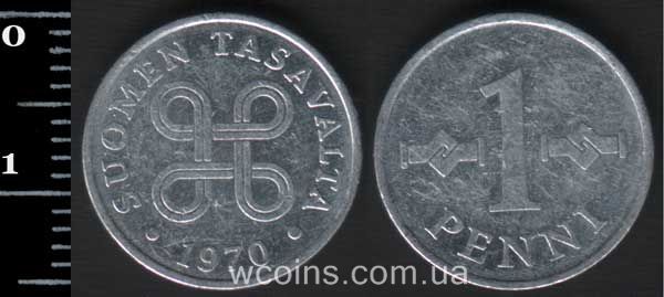 Монета Финляндия 1 пенни 1970
