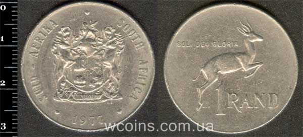 Монета Південна Африка 1 ранд 1977