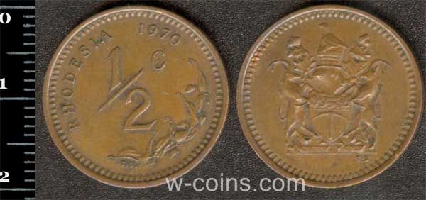 Монета Зимбабве 0,5 цента 1970