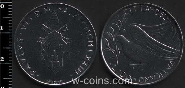 Монета Ватикан 100 лир 1973