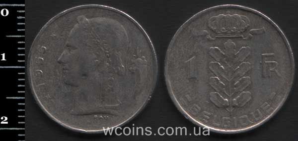 Монета Бельгия 1 франк 1955
