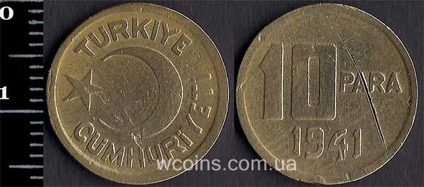 Монета Турция 10 пара 1941