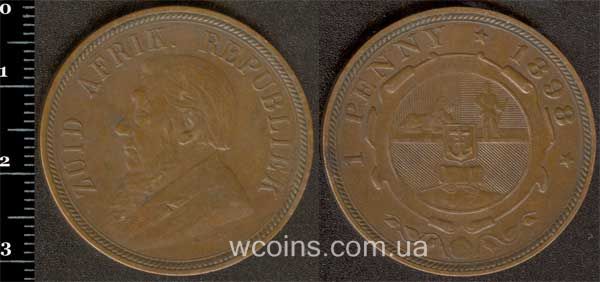 Монета ЮАР 1 пенни 1898