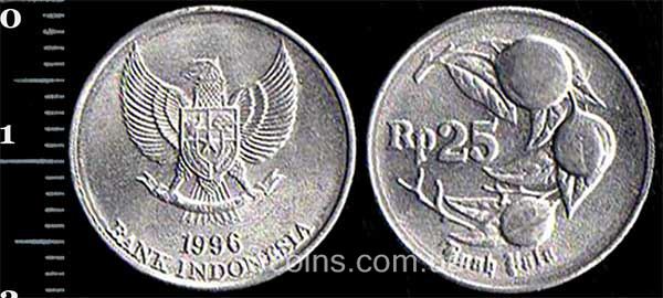 Монета Индонезия 25 рупий 1996