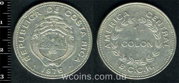 Монета Коста Рика 1 колон 1976