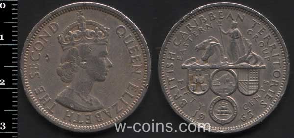 Монета Восточно-Карибские Государства 50 центов 1965