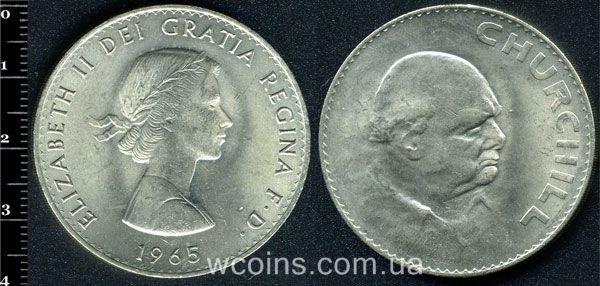 Монета Великобритания 1 крона 1965