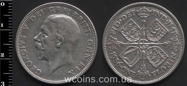 Монета Великобритания 1 флорин 1936