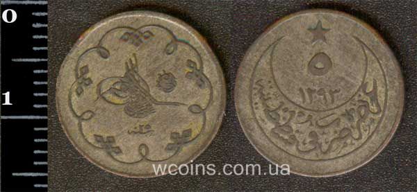 Монета Турция 5 пара 1899