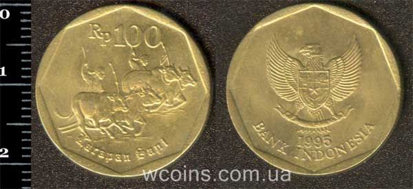 Монета Индонезия 100 рупий 1995