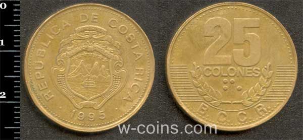 Монета Коста Рика 25 колонов 1995