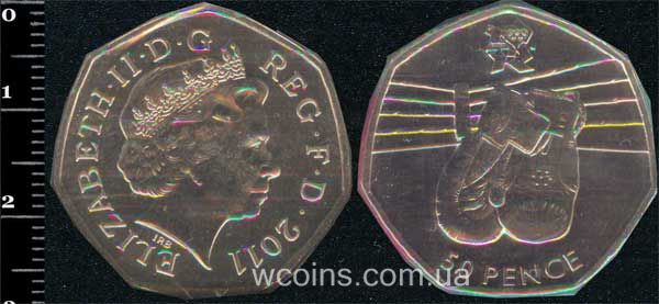 Монета Великобритания 50 пенсов 2011