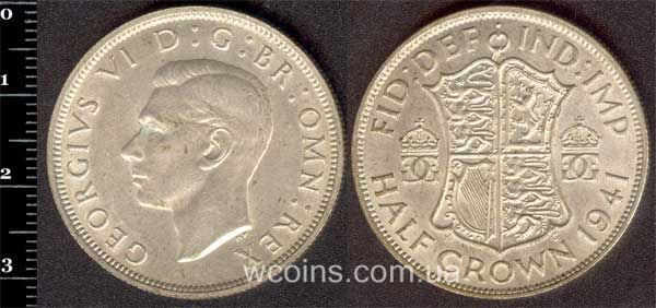 Монета Великобритания 1/2 кроны 1941