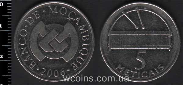 Монета Мозамбик 5 метикал 2006