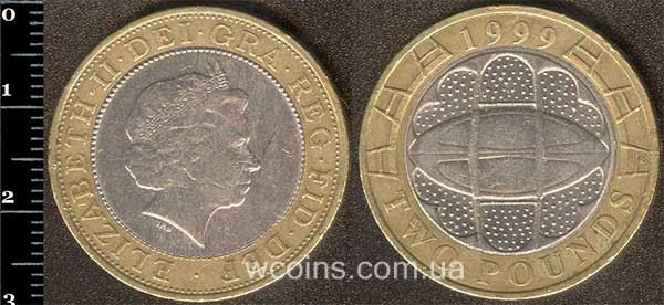 Монета Великобритания 2 фунта 1999