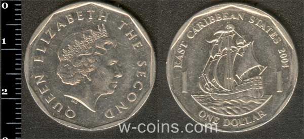 Монета Восточно-Карибские Государства 1 доллар 2004
