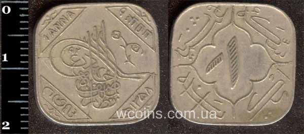 Монета Индия 1 анна 1940