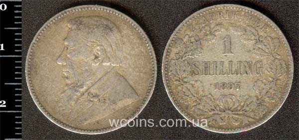 Монета ЮАР 1 шиллинг 1897