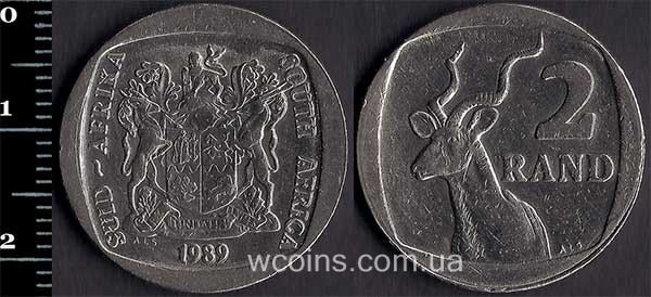 Монета ЮАР 2 рэнда 1989