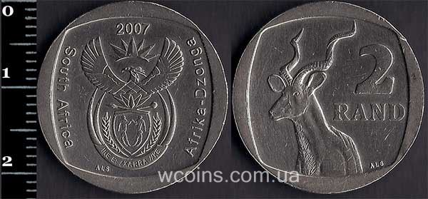 Монета ЮАР 2 рэнда 2007
