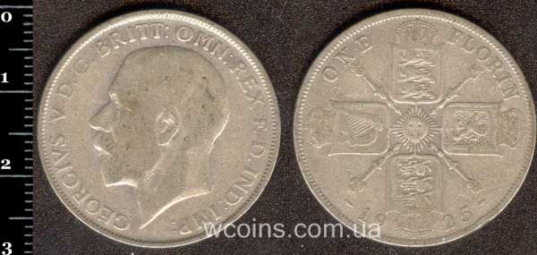 Монета Великобритания 1 флорин 1925