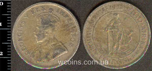 Монета ЮАР 1 шиллинг 1923