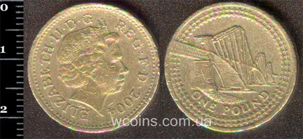 Монета Великобритания 1 фунт 2004