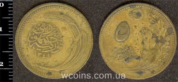 Монета Турция 5 куруш 1922
