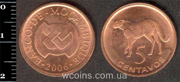 Монета Мозамбик 5 сентаво 2006