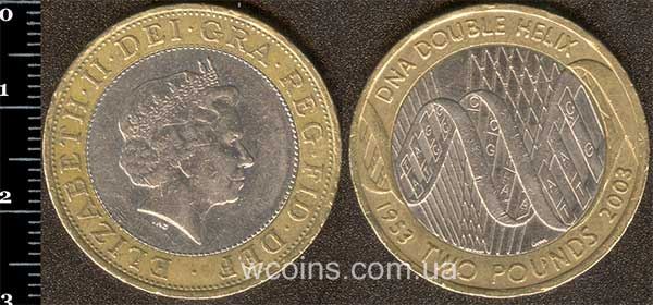 Монета Великобритания 2 фунта 2003