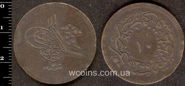 Монета Турция 10 пара 1859
