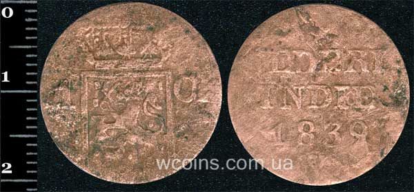 Монета Индонезия 1 цент 1839