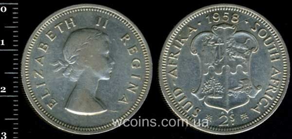 Монета ЮАР 2 шиллинга 1958